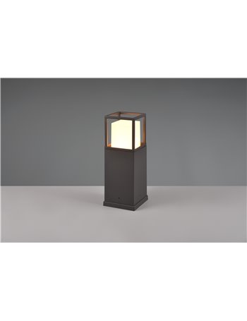 Witham palo alto led da esterno antracite con regolazione luce calda-fredda ip54 h. 40cm
