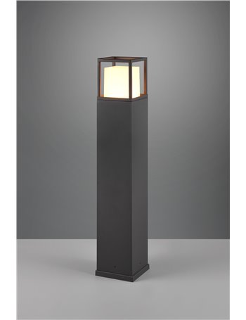 Witham palo alto led da esterno antracite con regolazione luce calda-fredda ip54 h. 80cm