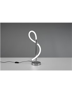 Argos lampada da tavolo led tubo flessibile illuminato a 360� con struttura metallo cromato h. 140cm