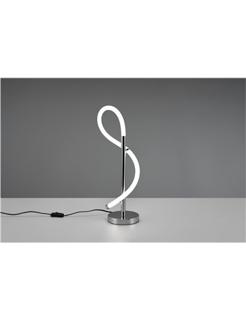 Argos lampada da tavolo led tubo flessibile illuminato a 360ï¿½ con struttura metallo cromato h. 140cm