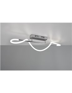 Argos plafoniera led tubo flessibile illuminato a 360 gradi con struttura metallo cromato l. 105cm 2