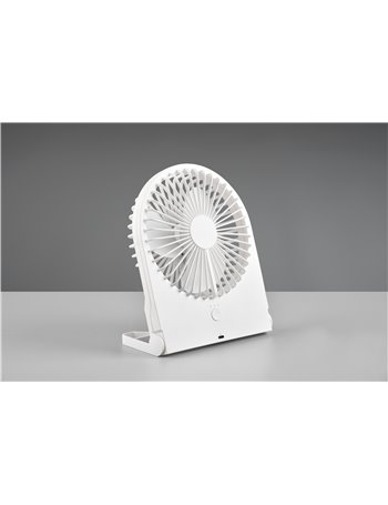 Breezy ventilatore da appoggio bianco 3 velocita' ricaricabile h. 23cm