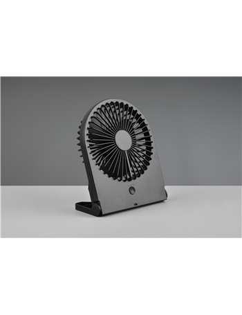 Breezy ventilatore da appoggio nero 3 velocita' ricaricabile h. 23cm