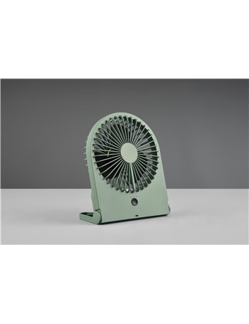 Breezy ventilatore da appoggio verde 3 velocita' ricaricabile h. 23cm