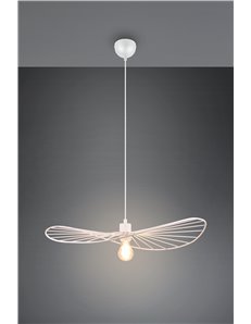Chapeau sospensione metallo bianco d.60cm 2