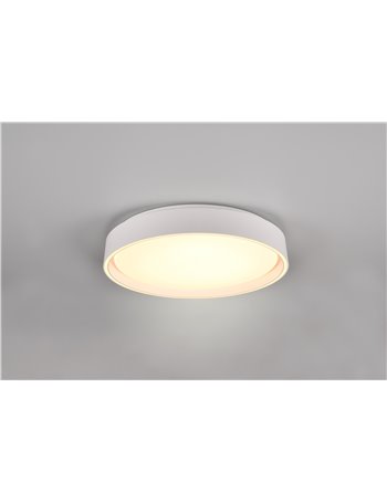 Felis plafoniera led con bordo bianco e telecomando multifunzione d. 40cm Felis plafoniera led con bordo bianco e telecomando multifunzione d. 40cm