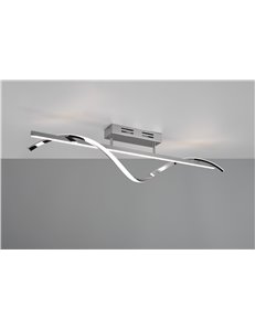 Isabel plafoniera led cromata con dimmerazione con interruttore l. 100cm 2