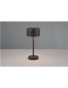 Jeff lampada da appoggio ricaricabile metallo nero accensione touch h. 30cm 2