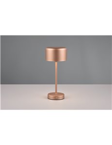 Jeff lampada da appoggio ricaricabile metallo caffe' accensione touch h. 30cm 2
