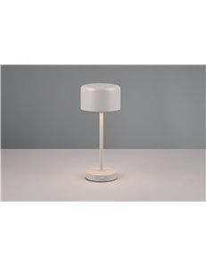 Jeff lampada da appoggio ricaricabile metallo grigio pastello accensione touch h. 30cm 2