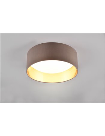 Locarno plafoniera led con paralume tortora d.30cm