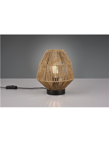 Miki lampada da tavolo corda naturale h. 21cm