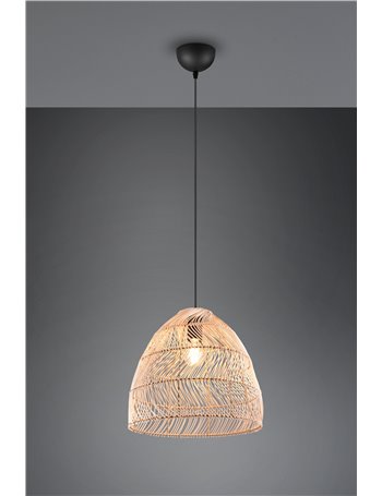 Rike sospensione in rattan effetto naturale d. 35cm