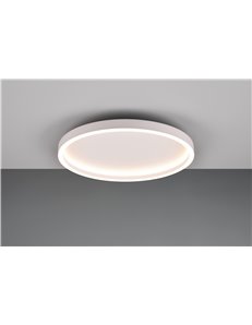 Rotonda plafoniera led rotonda bordo metallo bianco d. 35cm