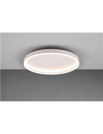 Rotonda plafoniera led rotonda bordo metallo bianco d. 35cm