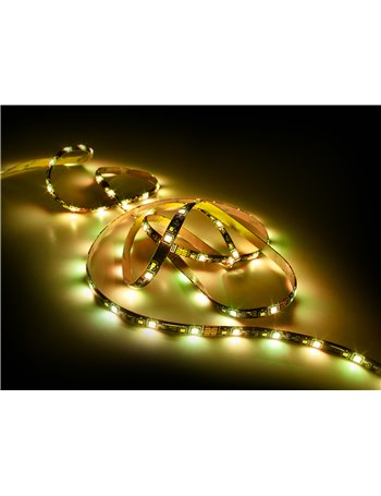 Rusch striscia led anche rgb tagliabile con telecomando multifunzione anche da esterno ip44 l. 5 metri