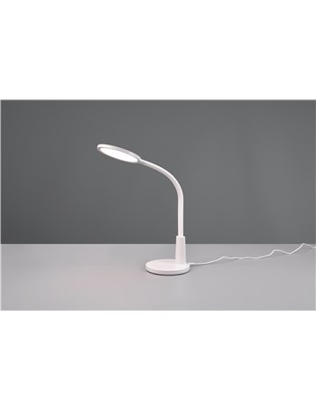 Sally lampada da studio led bianca flessibile con controllo touch multifunzione e timer h. 36cm