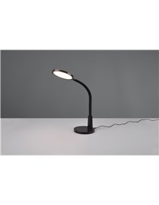 Sally lampada da studio led nera flessibile con controllo touch multifunzione e timer h. 36cm