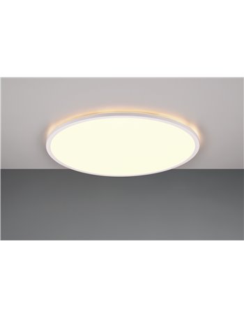 Scott plafoniera led bordo bianco anche retro-illuminata con telecomando multifunzione d. 50cm