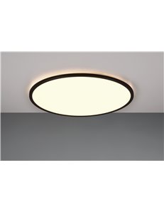 Scott plafoniera led bordo nero anche retro-illuminata con telecomando multifunzione d. 50cm