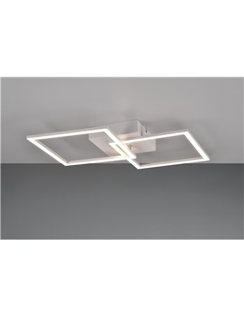Trail plafoniera/applique led bianca orientabile l. 44,6cm