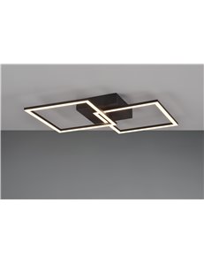 Trail plafoniera/applique led nera orientabile l. 44,6cm