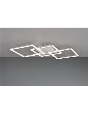 Trail plafoniera/applique led bianca orientabile l. 52,5cm