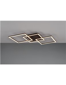 Trail plafoniera/applique led nera orientabile l. 52,5cm