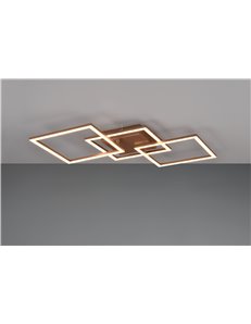 Trail plafoniera/applique led caffe' orientabile l. 52,5cm