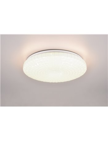 Vega plafoniera led diffusore lavorato ed effetto cielo stellato d.35cm