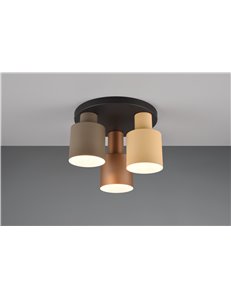 Agudo plafoniera 3 diffusori metallo multicolor d. 30cm 2