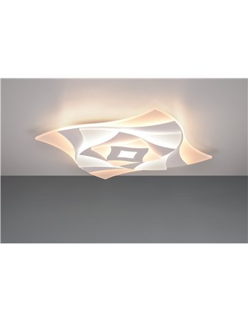 Akita plafoniera led 3d quadrata con telecomando multifunzione 50cmx50cm