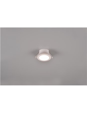 Argus faretto da incasso led rotondo bordo bianco + funzione rgb d. 8,2cm