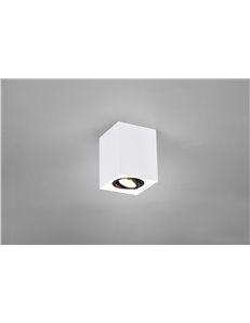 Biscuit cubo spot orientabile bianco + nero l. 9,6 x 9,6cm h. 12,5cm