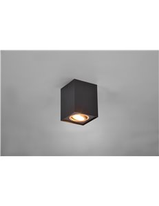 Biscuit cubo spot orientabile nero + oro l. 9,6 x 9,6cm h. 12,5cm 2