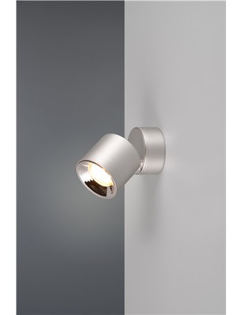 Guayana spot orientabile anche da incasso metallo acciaio h. 12cm Guayana spot orientabile anche da incasso metallo acciaio h. 12cm