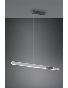 Helios sospensione led alluminio e nero regolabile in altezza e larghezza a bi-emissione con regolazione temperatura di colore d