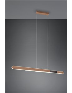 Helios sospensione led caffe' e nero regolabile in altezza e larghezza a bi-emissione con regolazione temperatura di colore del  2