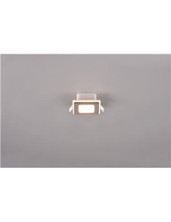 Nimbus faretto da incasso led quadrato bordo cromato accensioni separate 8,5cm x 8,5cm