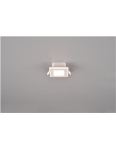 Nimbus faretto da incasso led quadrato bordo bianco accensioni separate 8,5cm x 8,5cm