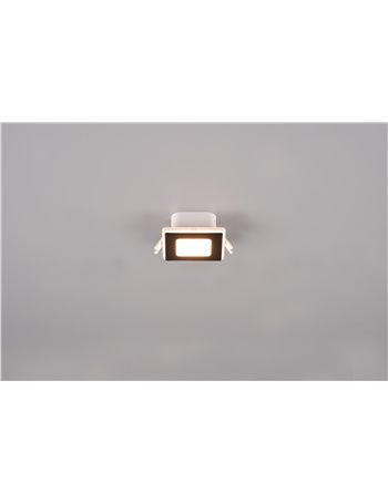 Nimbus faretto da incasso led quadrato bordo nero accensioni separate 8,5cm x 8,5cm