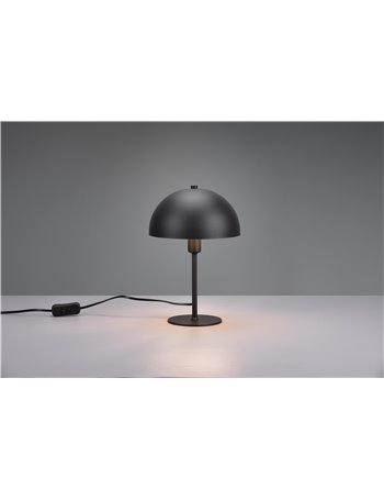 Nola lampada da tavolo metallo nero h. 31cm