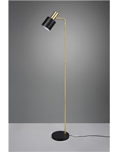Adam piantana metallo ottone satinato e nero h. 150cm 2
