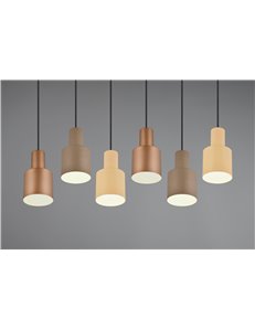Agudo sospensione 6 diffusori metallo multicolor l. 85cm 2
