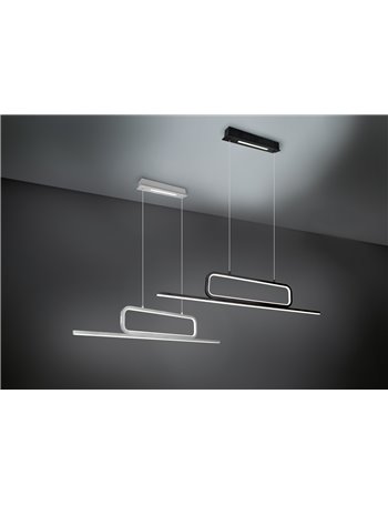 Aick sospensione led alluminio con con funzione regolazione intensita' con interruttore parete l. 110cm