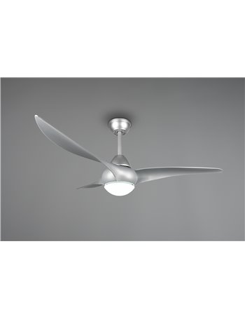 Alesund ventilatore da soffitto con plafoniera led titanio con telecomando multifunzione regolazione 3 intensita' e temperatura 