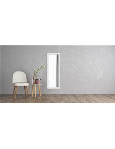 Alina specchio da parete con bordo in vetro effetto cristallo e sfaccettato con ganci x installazione orizzontale e verticale