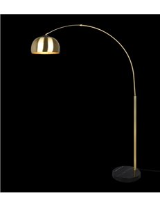 Argentina piantana ad arco metallo ottone e nero e base marmo nera h. 200cm 2