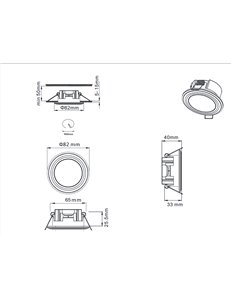Argus faretto da incasso led rotondo bordo nero + funzione rgb d. 8,2cm 2
