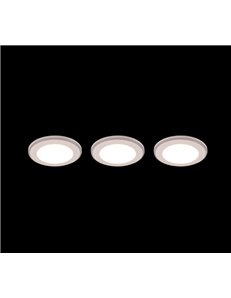 Argus kit 3 faretti da incasso led rotondi bordo bianco + funzione rgb d. 8,2cm